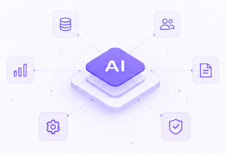 Enterprise AI operational intelligence layer connecting data, reporting, teams, documents, workflows and secure business operations